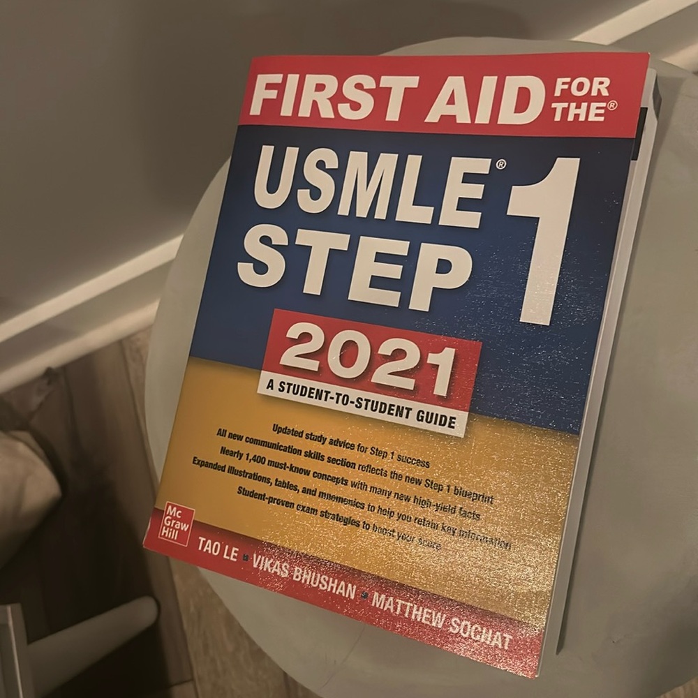 New, Unused 2021 First Aid USMLE Step 1 student guide.